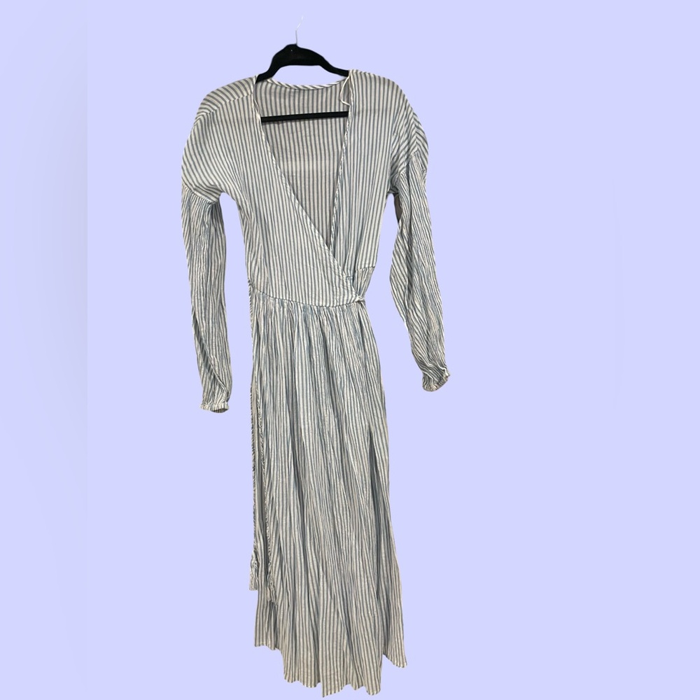 YAS Striped Midi Dress - S